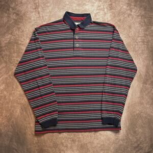 Cutter & Buck Vintage 90s Striped Long Sleeve Rugby Shirt Mens XXL Multicolor